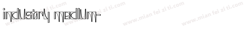 industry medlum字体转换